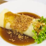 Lumpiang sariwa on a plate.