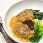Kare kare (Peanut Stew) in a bowl.