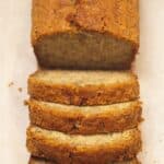 Sliced loaf of Banana Bread.