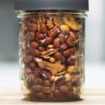Adobong mani (Fried peanuts) in a jar.
