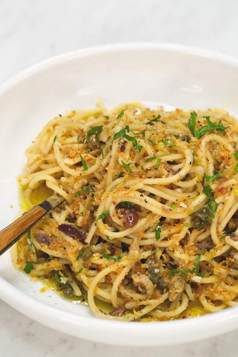 Anchovy Pasta with Breadcrumbs Recipes by Nora