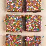 Birthday Brownies bars with sprinkles.