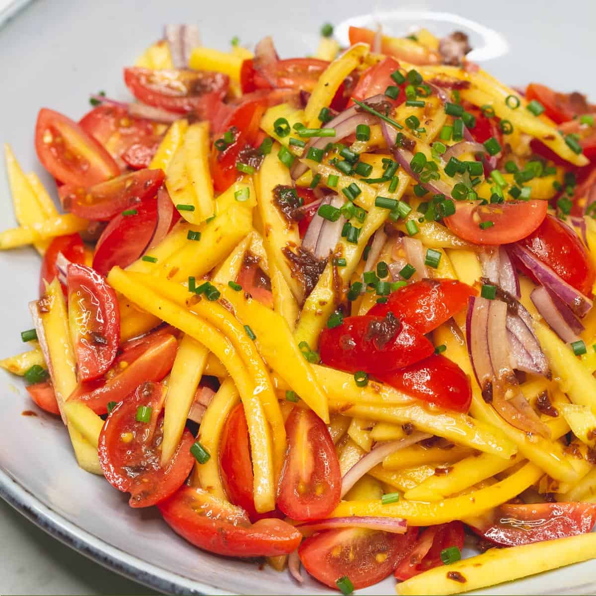 Mango salad in a bowl.