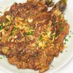 Tortang Talong (Eggplant Omelet) on a plate.
