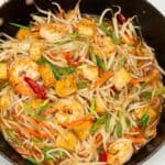 Ginisang Togue (Stir-Fried Bean Sprouts) on a wok.