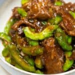 Ampalaya con Carne in a bowl.