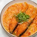 Sarciadong Isda in a bowl.