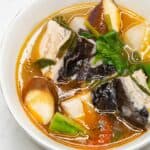 Sinigang na Bangus in a bowl.