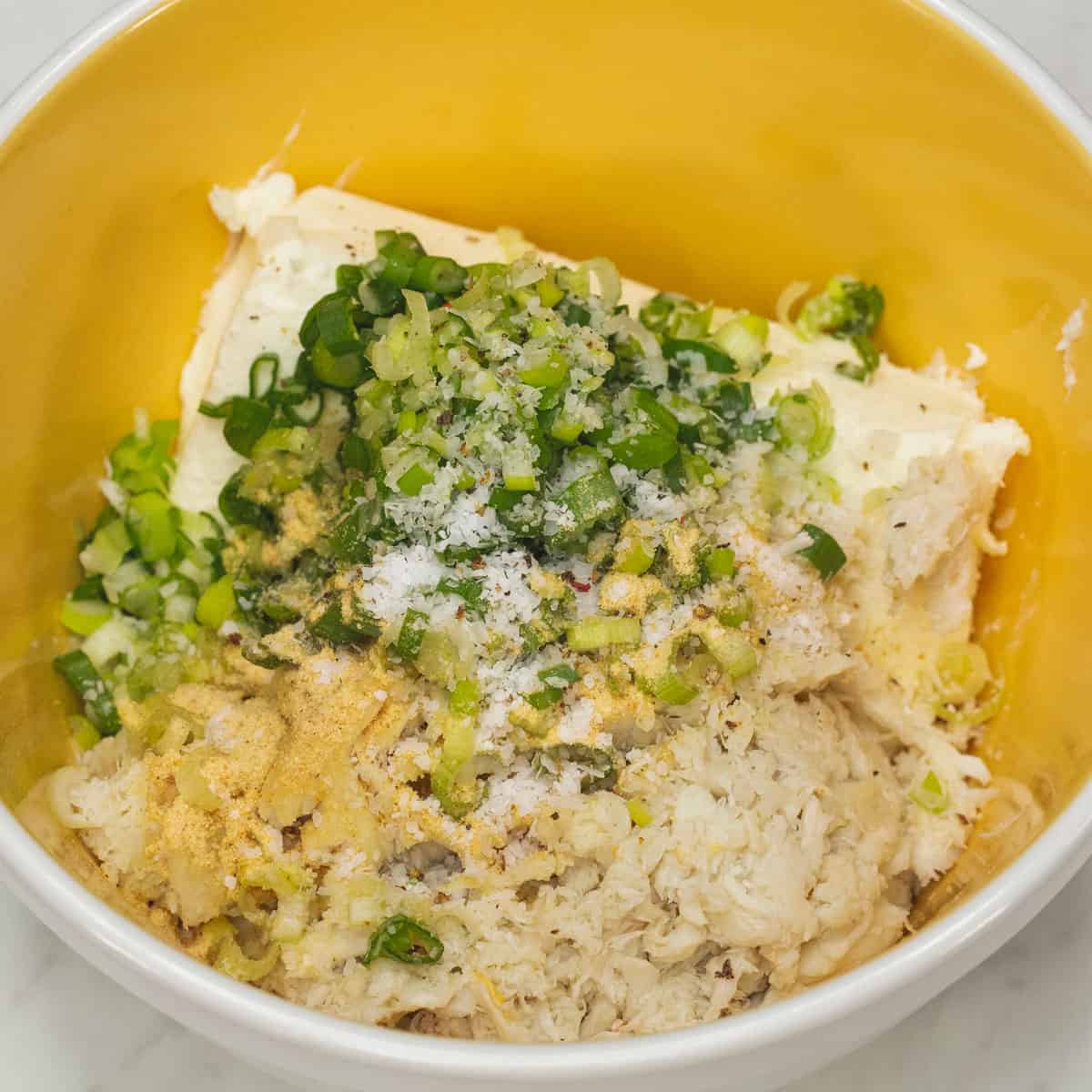 Combining the ingredients for the filling