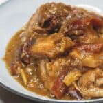 Lechon Paksiw on a plate.