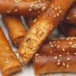 Turones de Mani with sesame seeds cross section.
