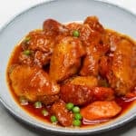 Chicken Afritada on a plate.