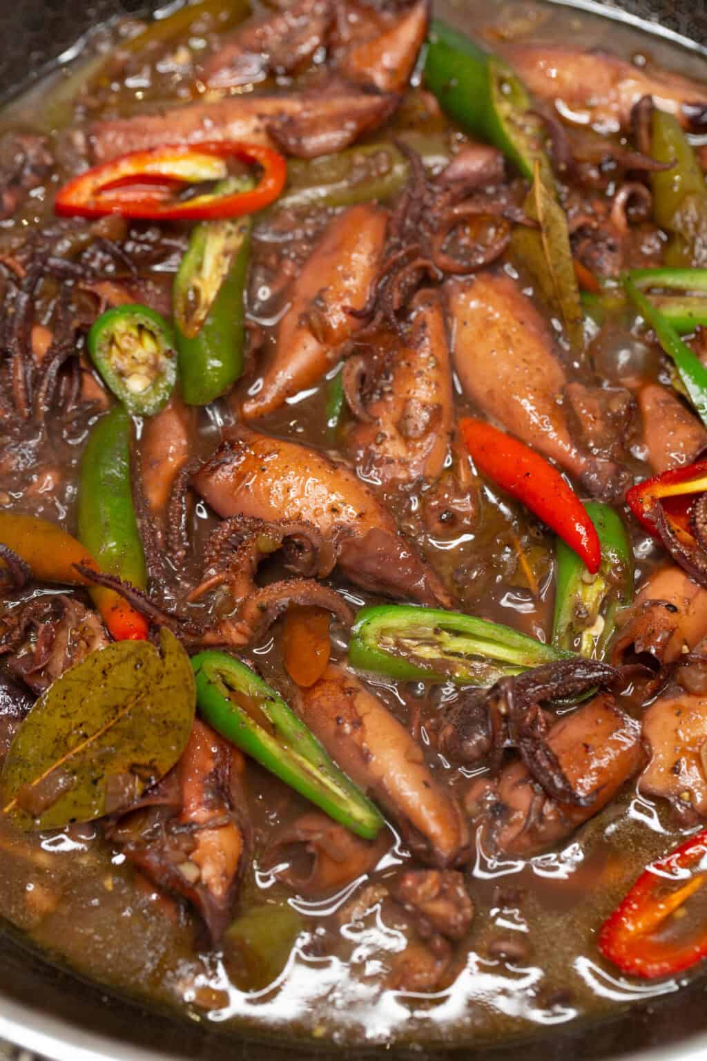 Adobong Pusit (Filipino Squid Adobo)