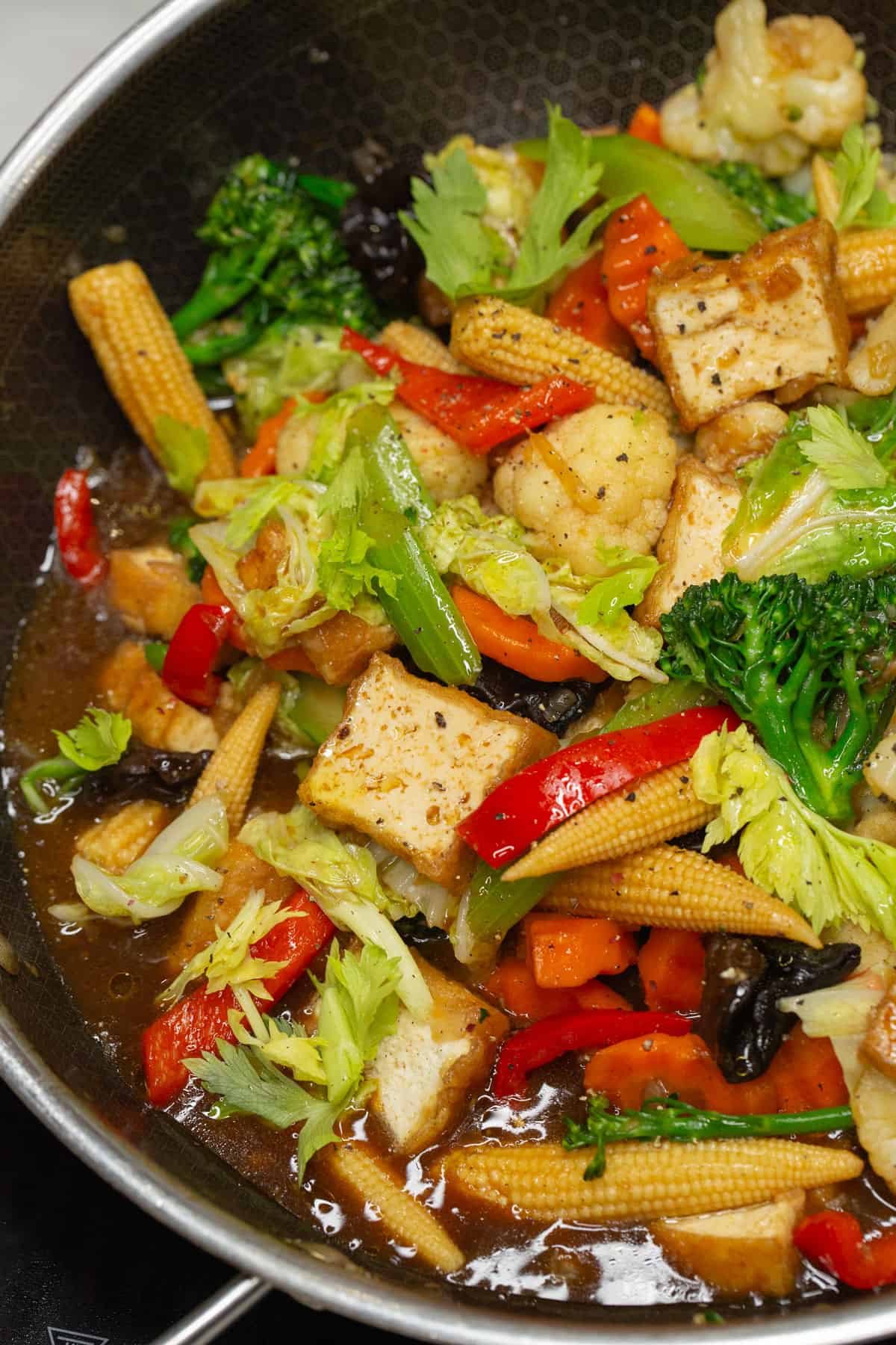 Chopsuey in a wok.