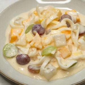 Filipino Fruit Salad with Fresh Fruits on a plate