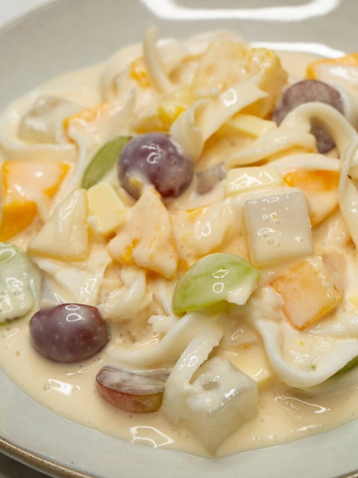 Filipino Fruit Salad with Fresh Fruits on a plate
