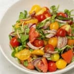 Ensaladang Kamatis in a bowl