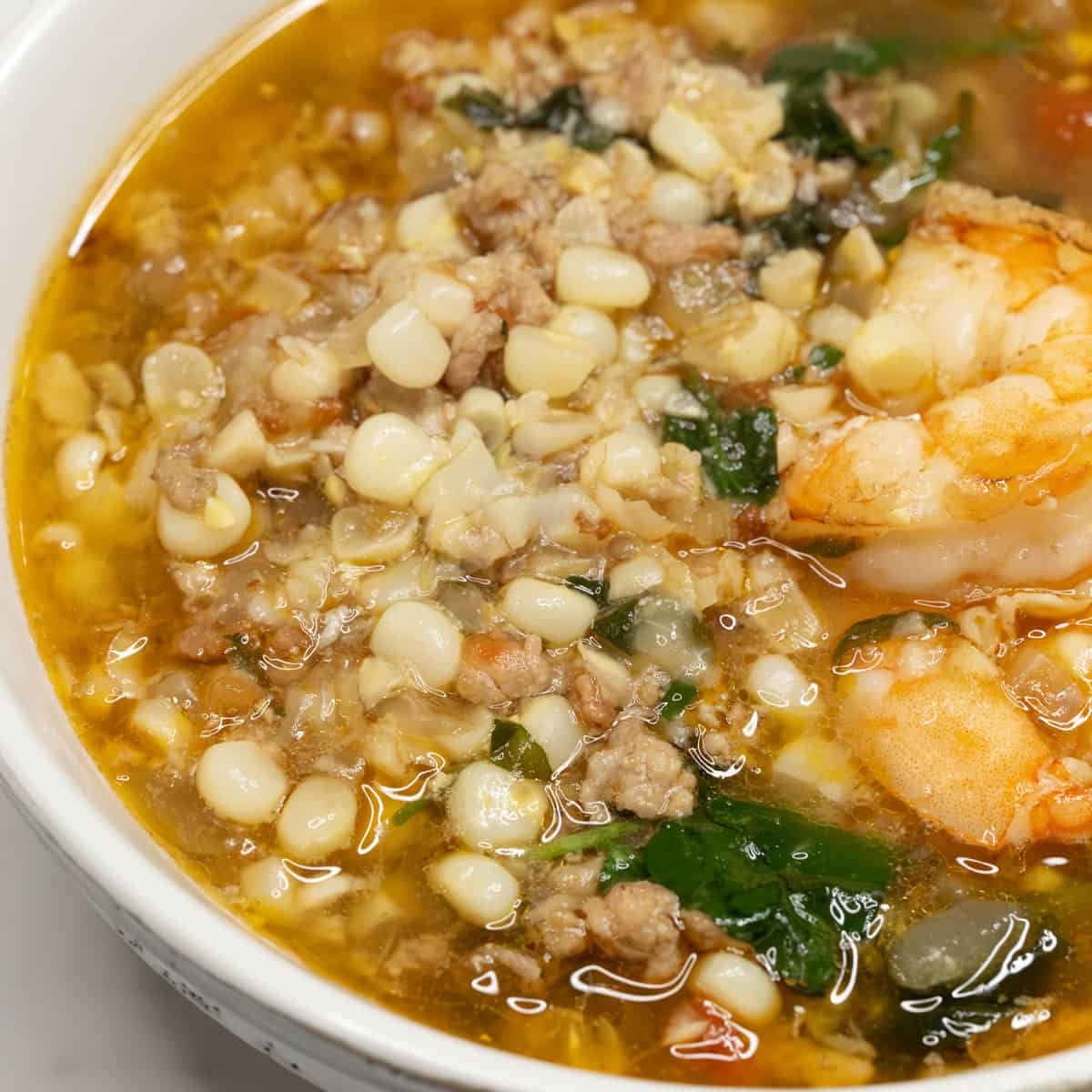 Ginisang mais in a bowl.