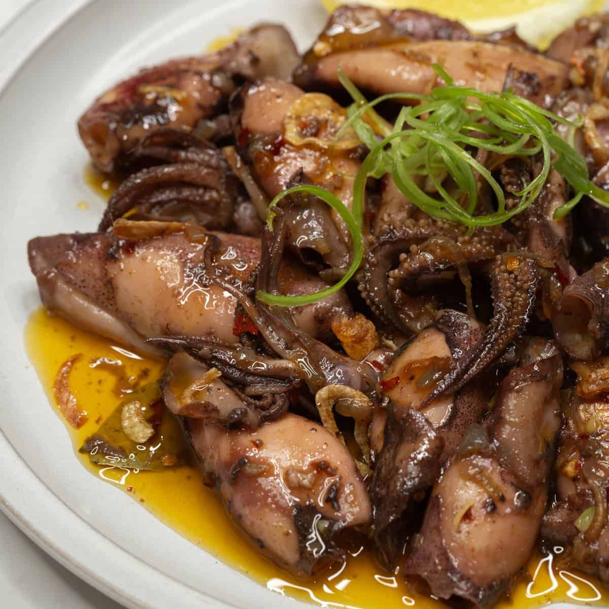 Squid in Garlic and Olive Oil