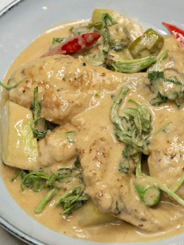 Ginataang Manok in a bowl