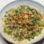 Gising-Gising with Green Beans on a plate