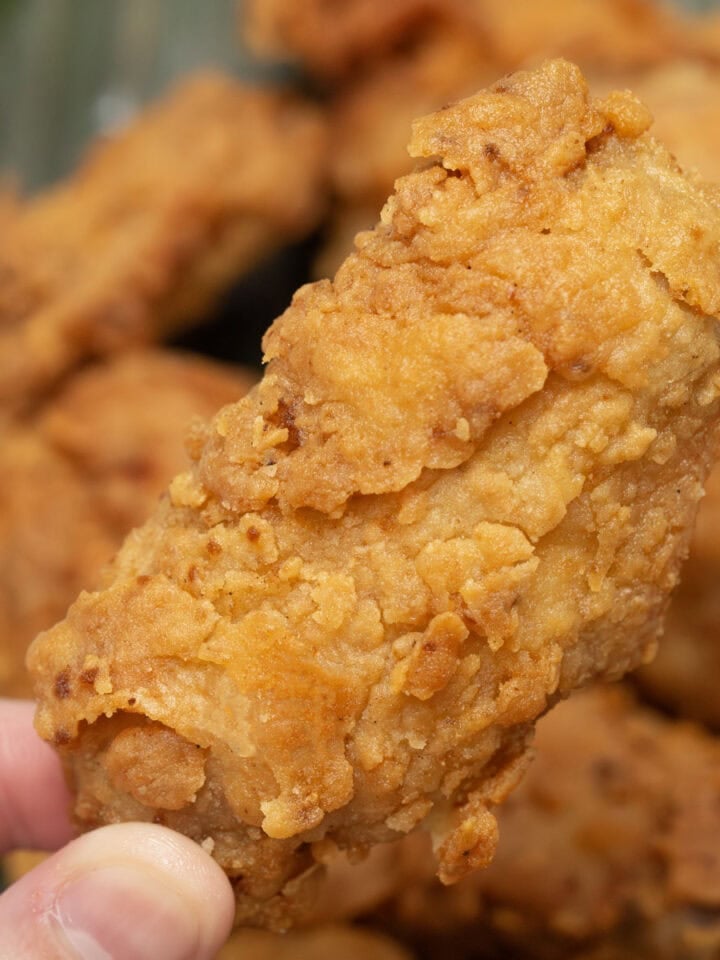 Holding Sinigang Fried Chicken Wings