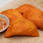 Ilocos Empanada (Vigan Style) on a cutting board