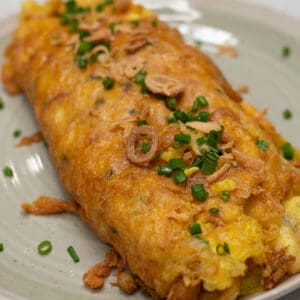 Tortang Alimasag on a plate