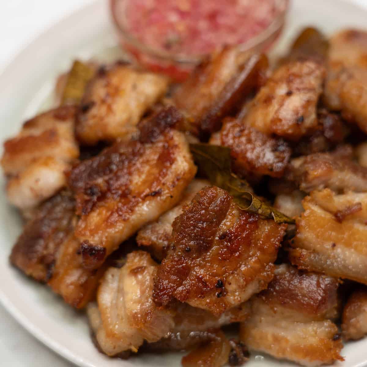 Adobo sa asin on a plate.