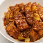 Adobong Pula in a bowl