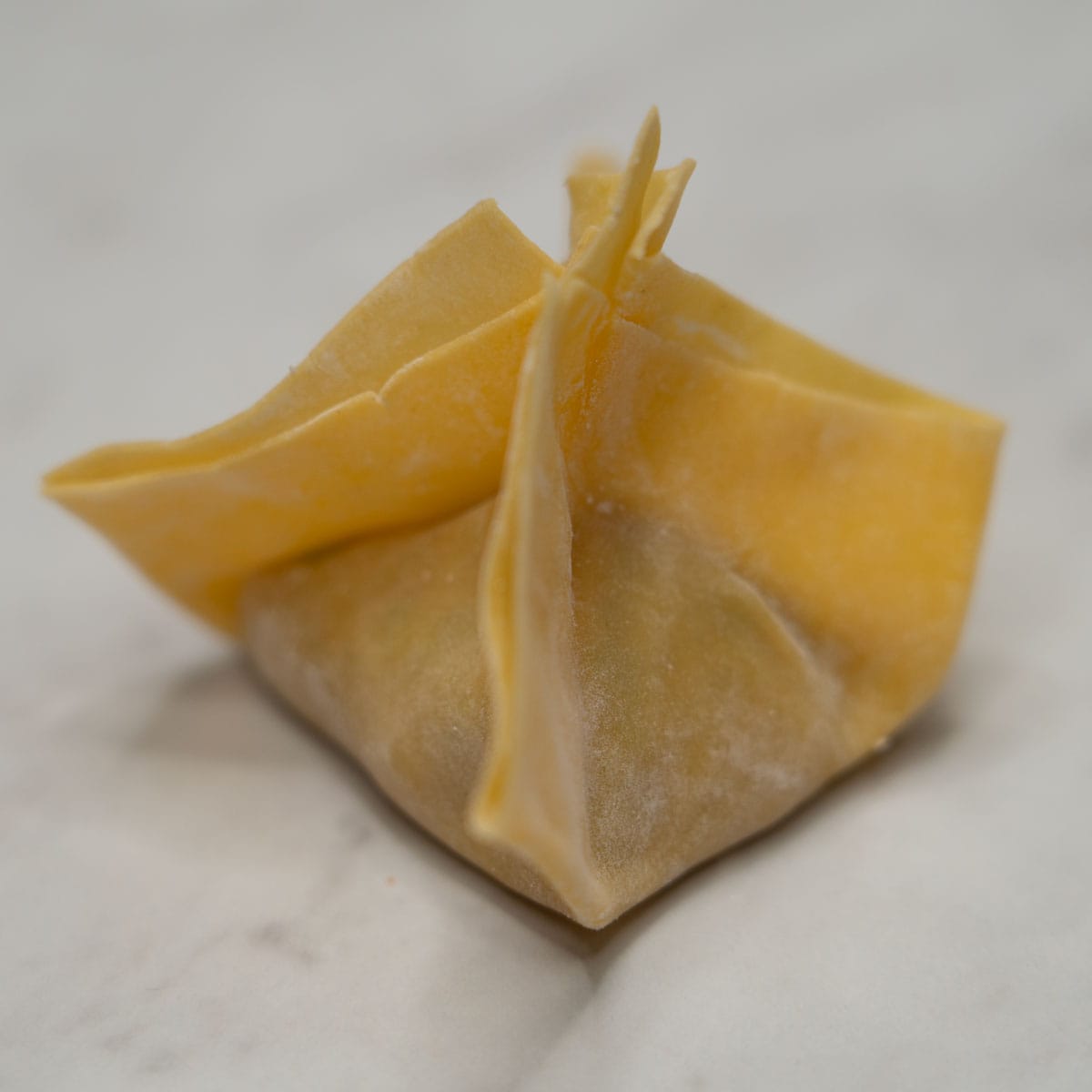 Pyramid shaped-wonton