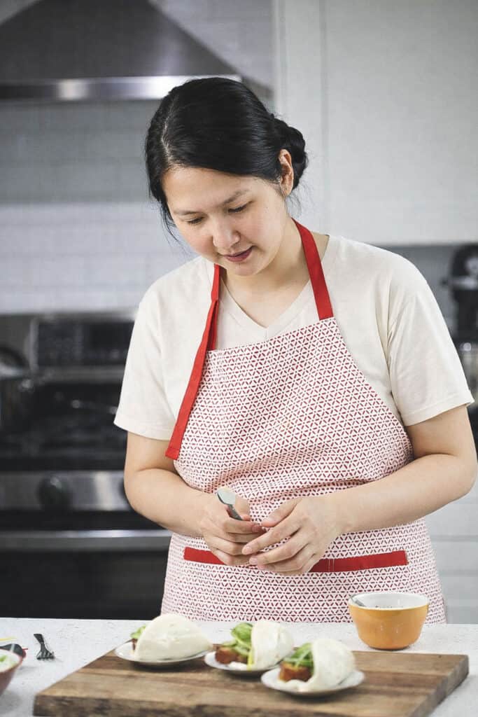 Chef Nora making bao.