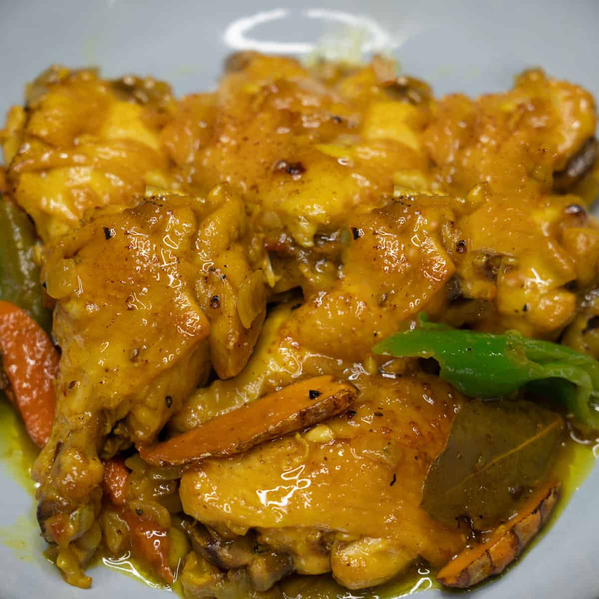 Adobong Dilaw on a plate