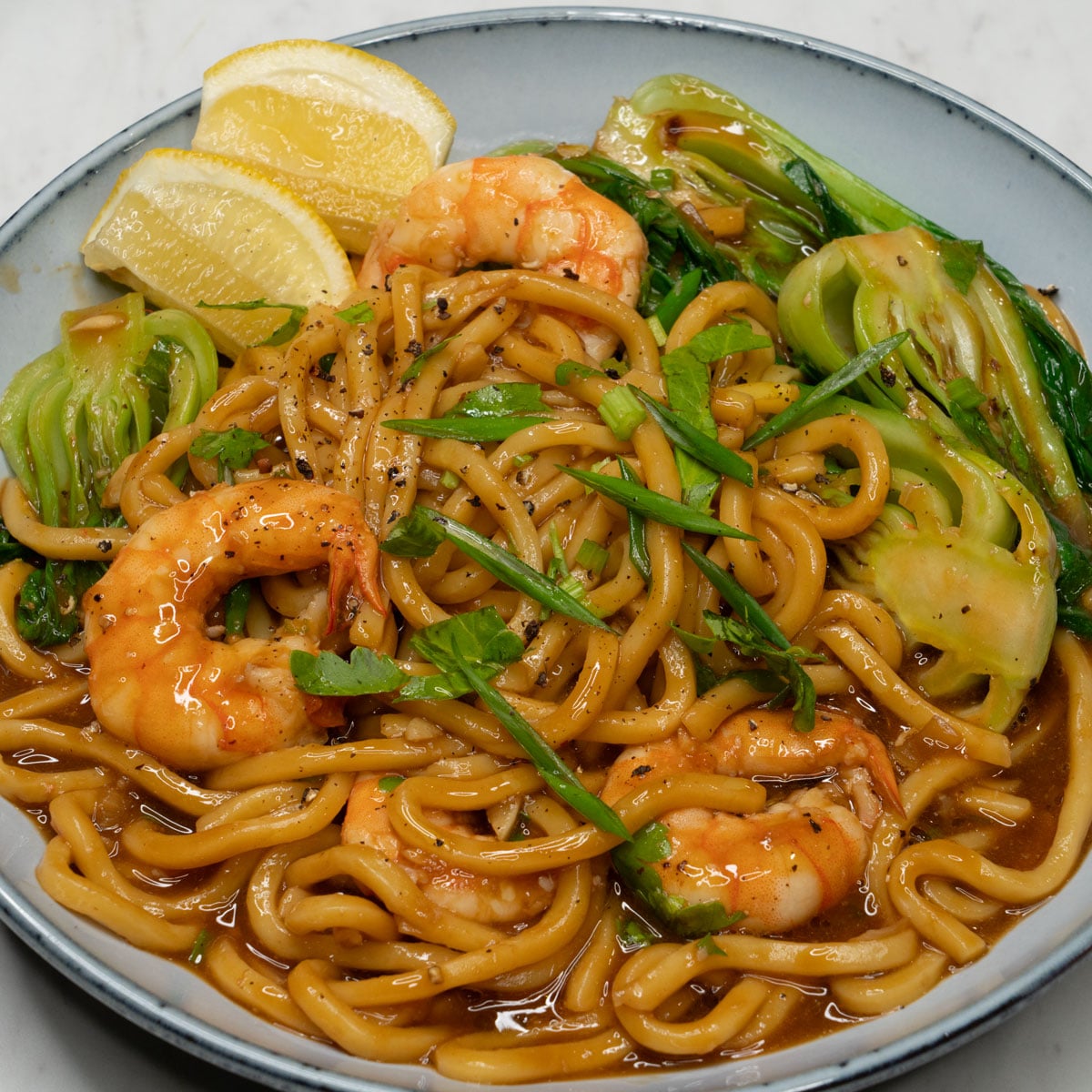 Pancit chami in a bowl.