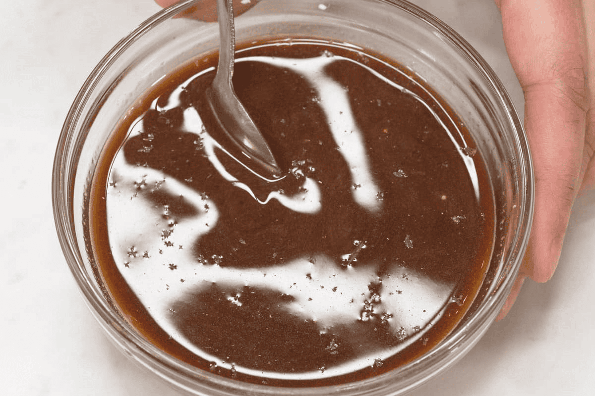 Mixing the sauce for Bangus ala Pobre.